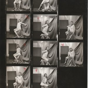 TIRAGE PHOTO	argentique 1960' planche contact  ACTRICE PINUP 21X27CM