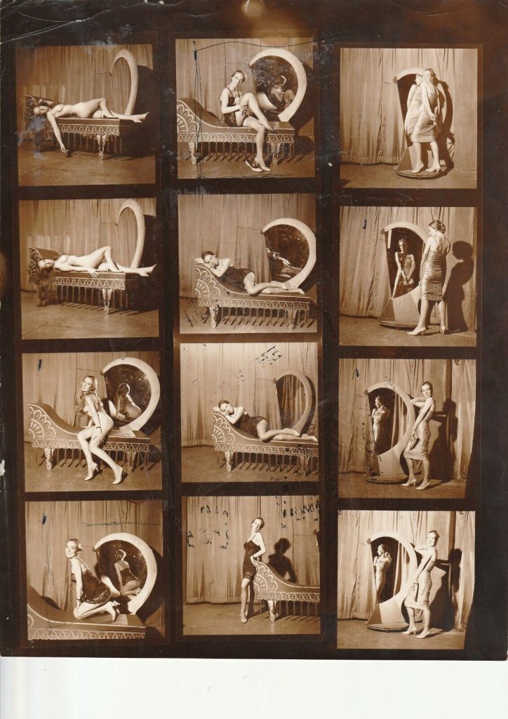 TIRAGE PHOTO argentique 1960' planche contact ACTRICE PINUP 21X27CM