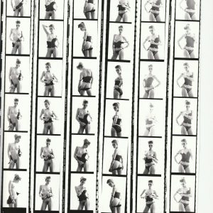 PHOTO argentique nu femme nue PLANCHE CONTACT NOIR ET BLANC circa 1980/90