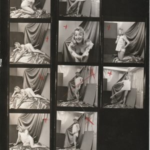 TIRAGE PHOTO	argentique 1960' planche contact  ACTRICE PINUP 21X27CM