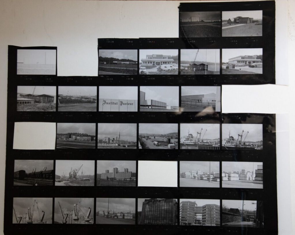 TIRAGE PHOTO	argentique grande planche contact 1980	VUE DIVERS NORMANDIE 40X50cm