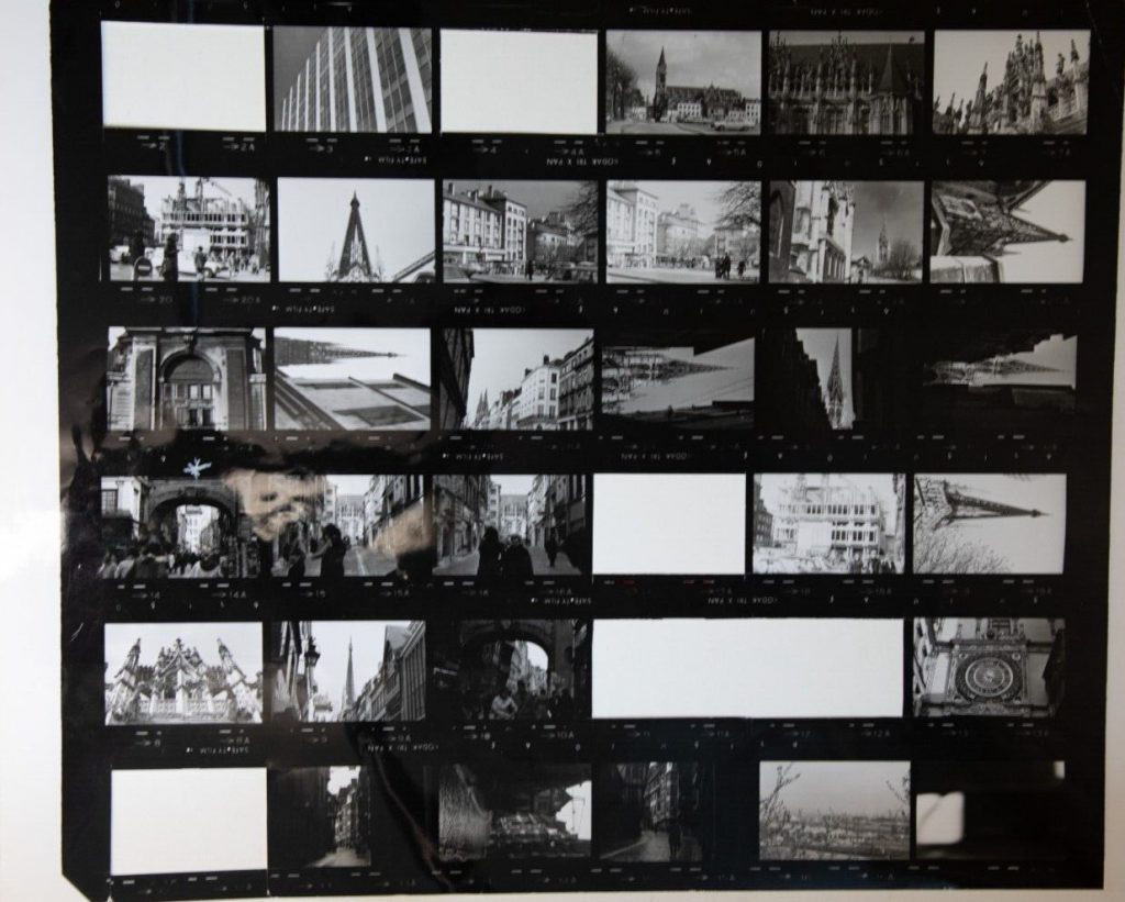 TIRAGE PHOTO argentique grande planche contact 1980 VUE DIVERS NORMANDIE 40X50cm