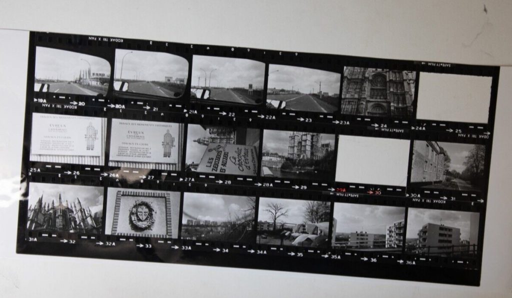 TIRAGE PHOTO	argentique grande planche contact 1980	VUE DIVERS NORMANDIE