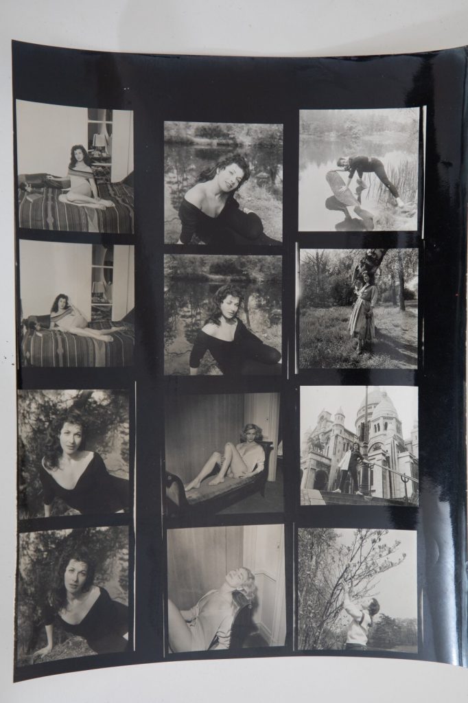 TIRAGE PHOTO Planche contact argentique 1960 PIN-UP actrice BARBARA CRUZ