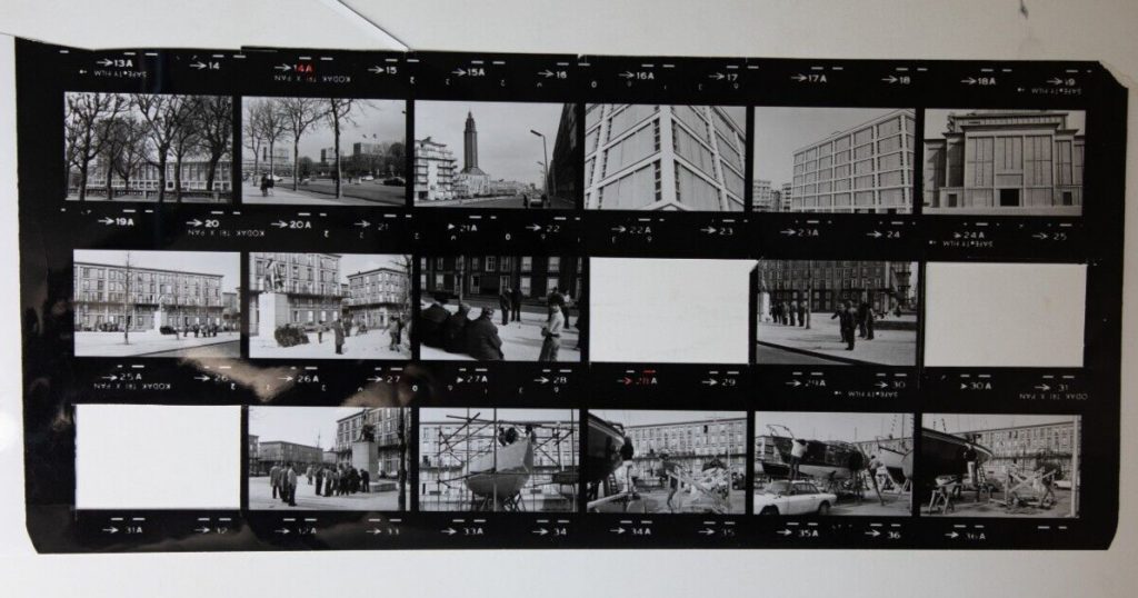 TIRAGE PHOTO	argentique grande planche contact 1980	VUE DIVERS NORMANDIE