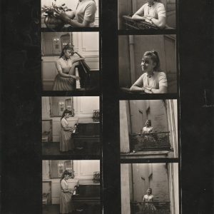 TIRAGE PHOTO	argentique 1960' planche contact  ACTRICE PINUP 21X27CM