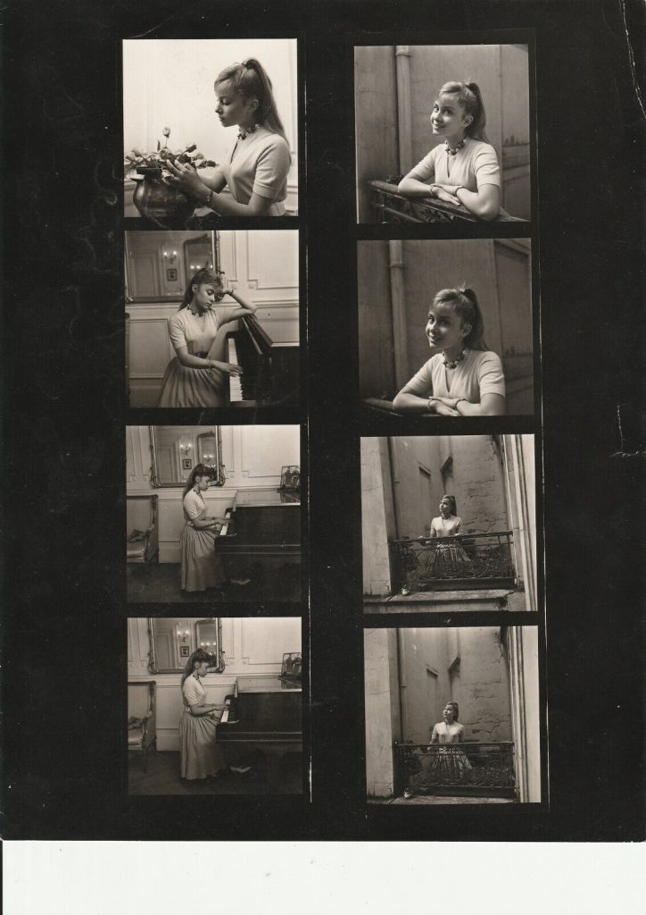 TIRAGE PHOTO argentique 1960' planche contact ACTRICE PINUP 21X27CM