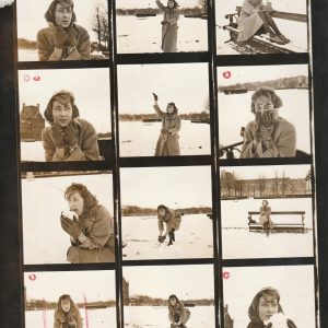 TIRAGE PHOTO	Planche contact argentique 1960 PIN-UP FORMAT DES IMAGES 6X6CM