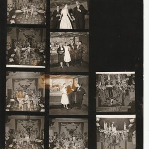 TIRAGE PHOTO	argentique 1960' planche contact 	CABARET LA NOUVELLE EVE 21X27cm