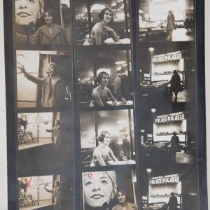 TIRAGE PHOTO	Planche contact argentique 1960 PIN-UP FORMAT DES IMAGES 6X6CM