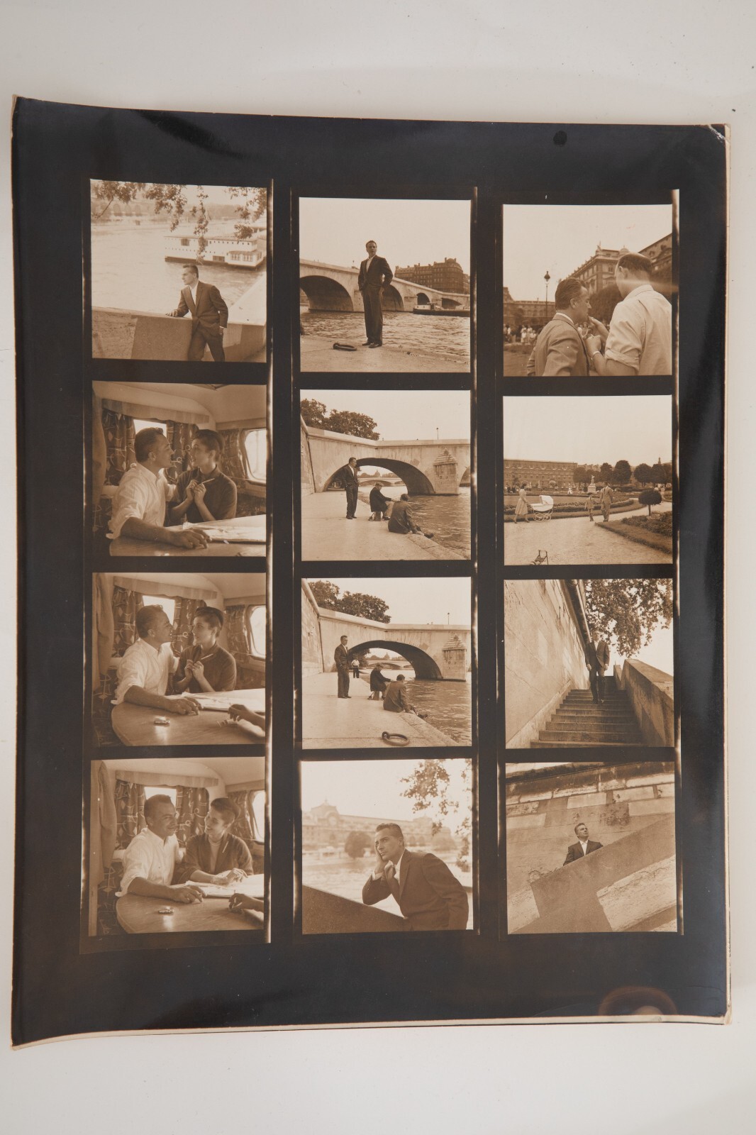 TIRAGE PHOTO Planche contact DIMITRI AGENCE DALMAS 1960' ACTEUR Rosano Brazzi