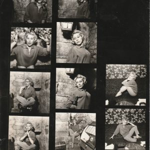 TIRAGE PHOTO	argentique 1960' planche contact  ACTRICE PINUP 21X27CM