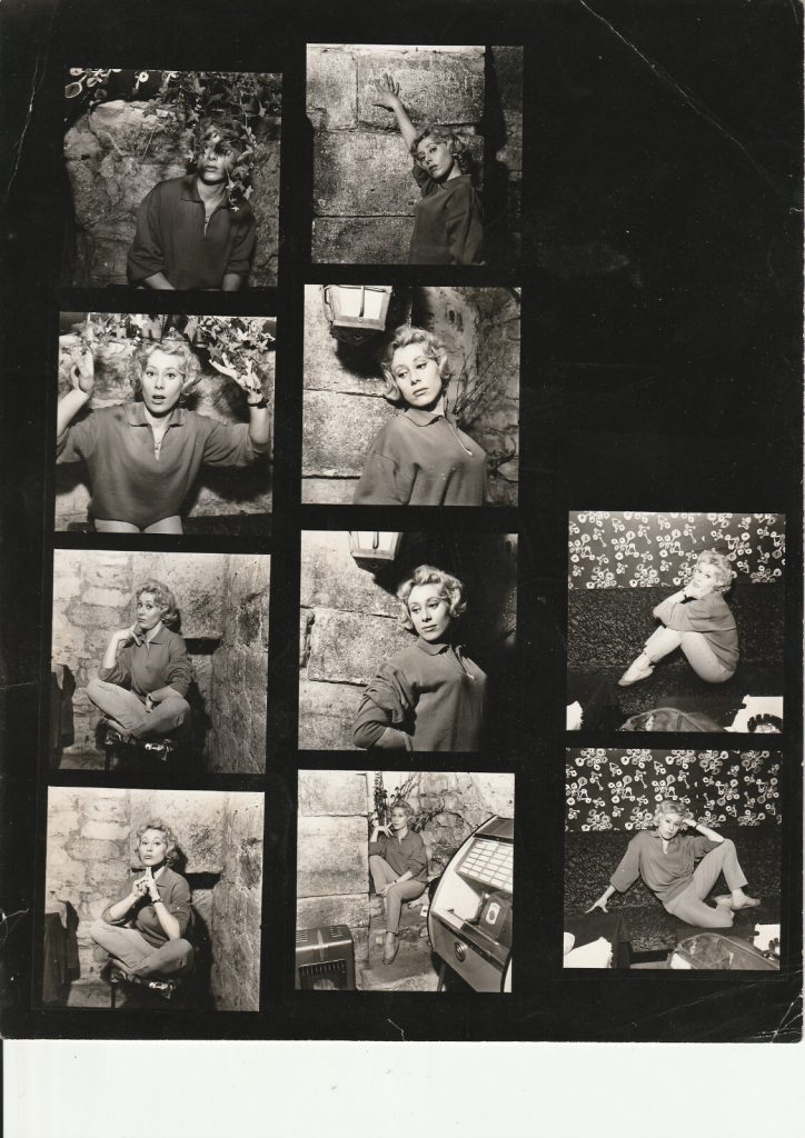 TIRAGE PHOTO argentique 1960' planche contact ACTRICE PINUP 21X27CM