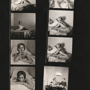 TIRAGE PHOTO	argentique 1960' planche contact  ACTRICE PINUP 21X27CM