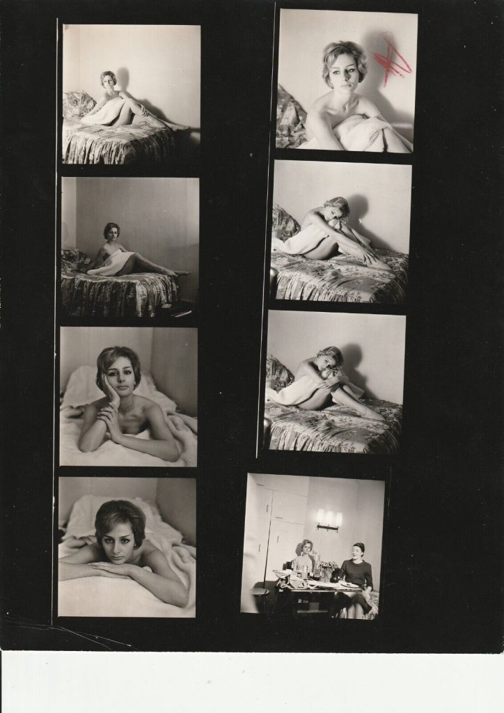 TIRAGE PHOTO argentique 1960' planche contact ACTRICE PINUP 21X27CM