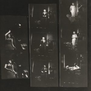 TIRAGE PHOTO	argentique 1960' planche contact 	CABARET BURLESQUE PARIS 21X28cm