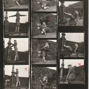 TIRAGE PHOTO	argentique 1960' planche contact  ACTRICE PINUP 21X27CM