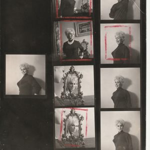 TIRAGE PHOTO	argentique 1960' planche contact  ACTRICE PINUP 21X27CM