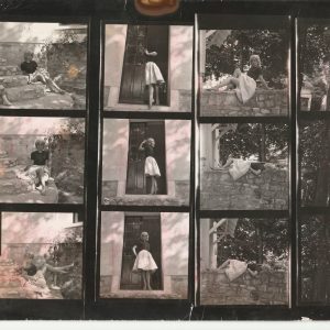 TIRAGE PHOTO	argentique 1960' planche contact  ACTRICE PINUP 21X27CM