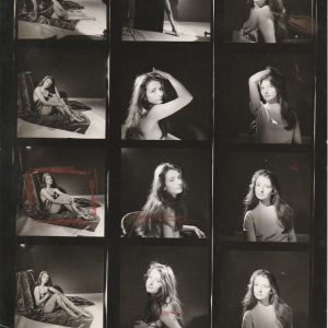 TIRAGE PHOTO	argentique 1960' planche contact  ACTRICE PINUP 21X27CM