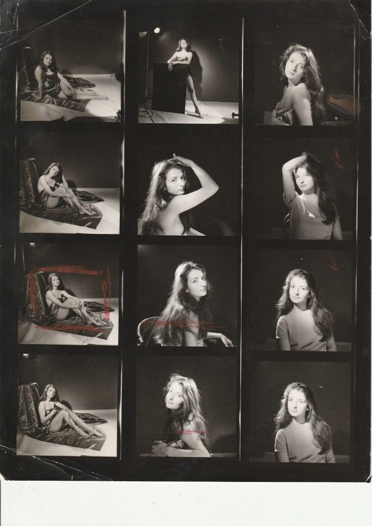TIRAGE PHOTO argentique 1960' planche contact ACTRICE PINUP 21X27CM