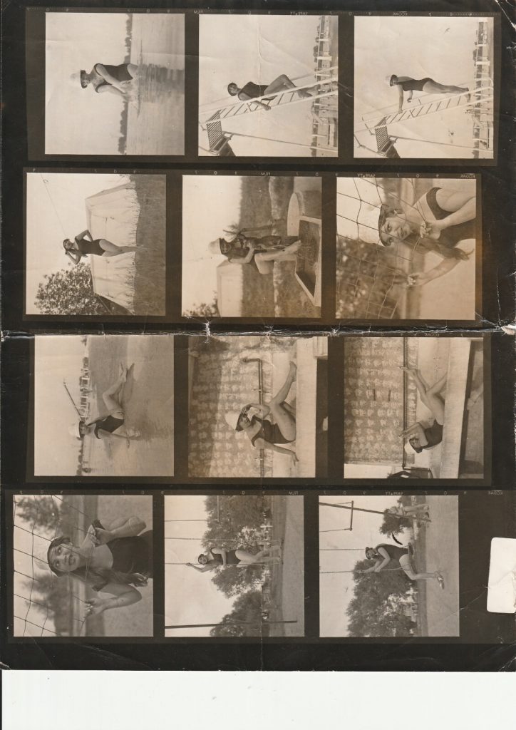 TIRAGE PHOTO argentique 1960' planche contact ACTRICE PINUP 21X27CM