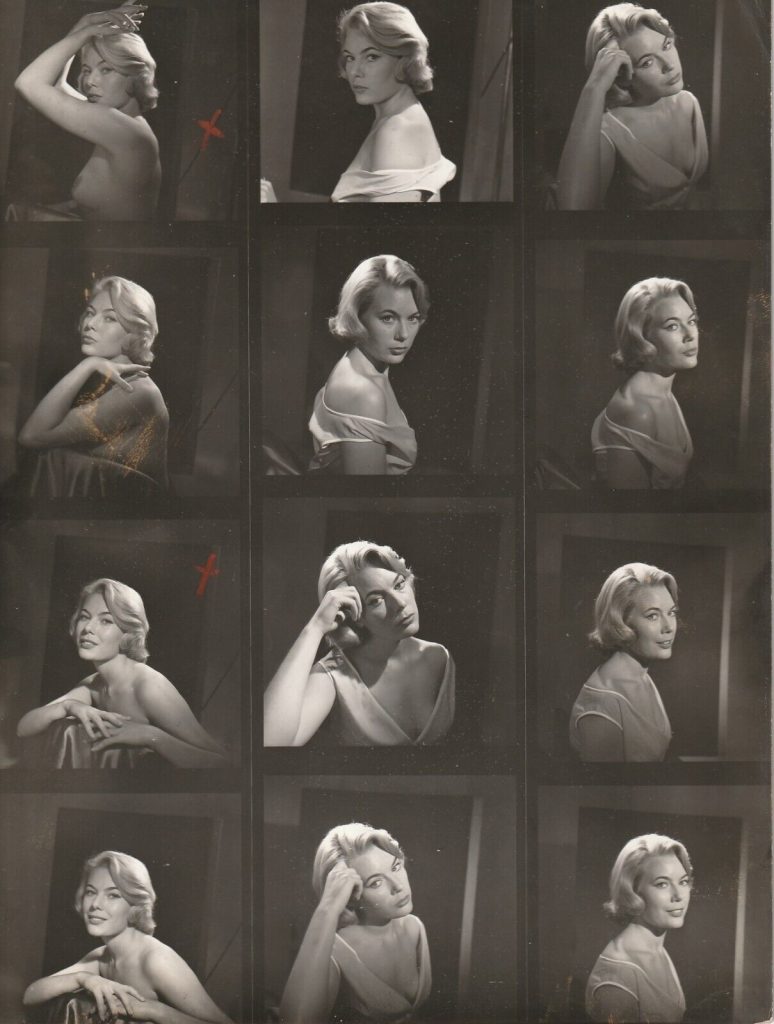 TIRAGE PHOTO Planche contact argentique 1960 PIN-UP FORMAT DES IMAGES 6X6CM