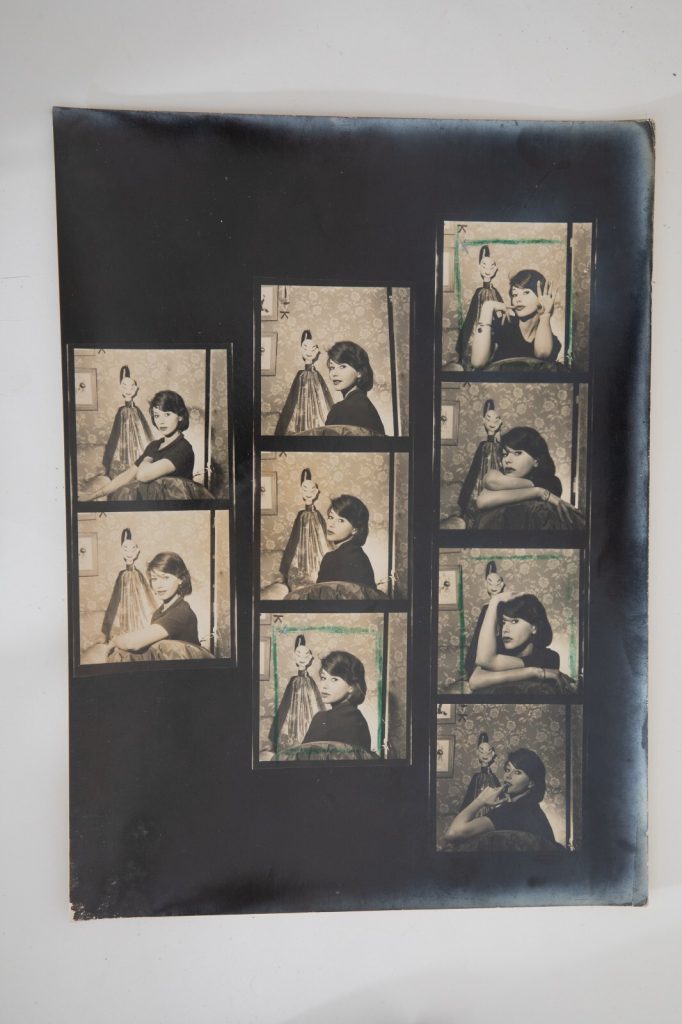 Planche contact argentique PHOTO DIMITRI  1960' actrice Mireille Granelli