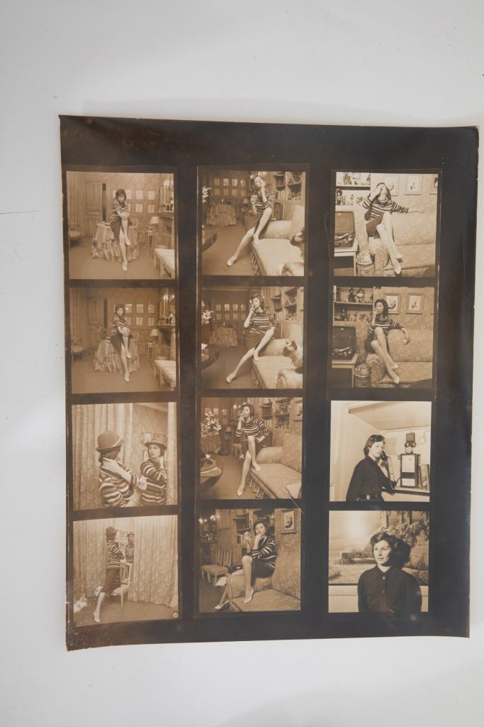 Planche contact argentique PHOTO DIMITRI  1960' actrice Mireille Granelli