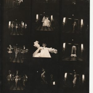 TIRAGE PHOTO	argentique 1960' planche contact 	CABARET LA BOULE BLANCHE  21X27cm