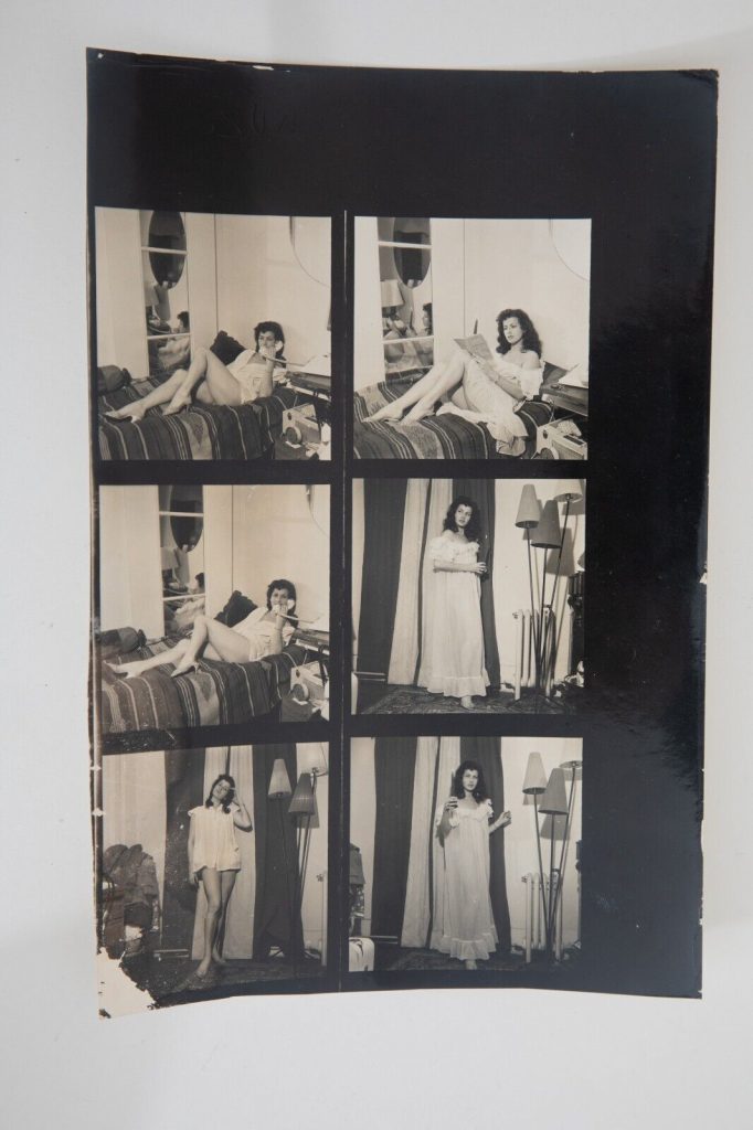 TIRAGE PHOTO Planche contact argentique 1960 PIN-UP actrice BARBARA CRUZ