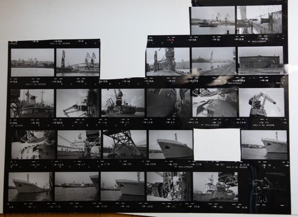 TIRAGE PHOTO	argentique grande planche contact 1980	VUE DIVERS NORMANDIE