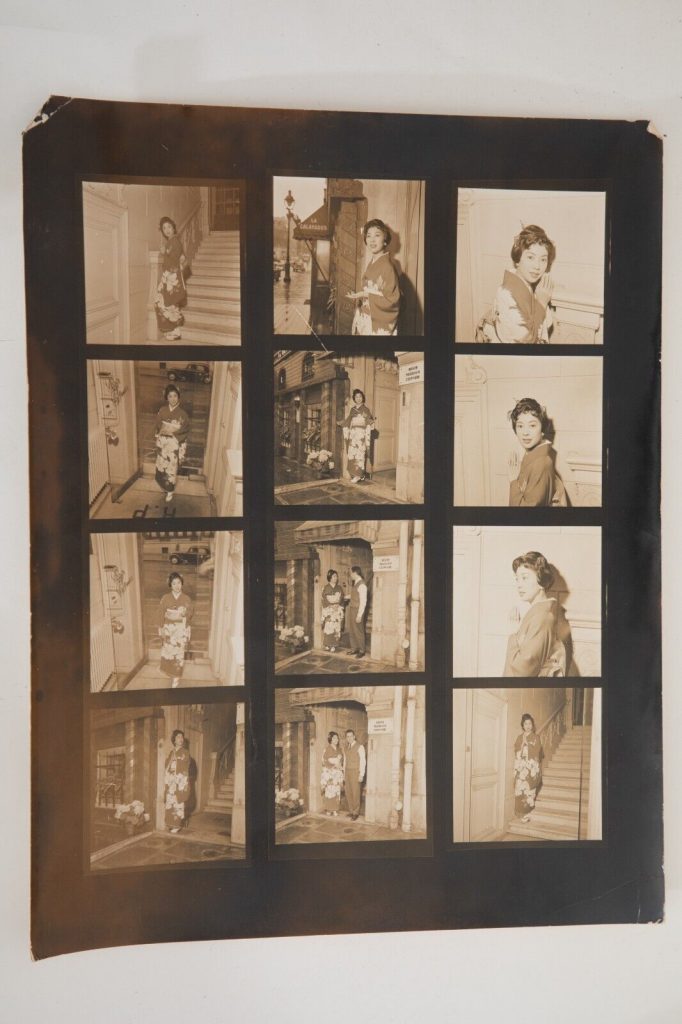 TIRAGE PHOTO Planche contact argentique 1960 PIN-UP FORMAT DES IMAGES 6X6CM