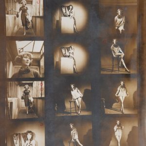 TIRAGE PHOTO	Planche contact argentique 1960 PIN-UP FORMAT DES IMAGES 6X6CM