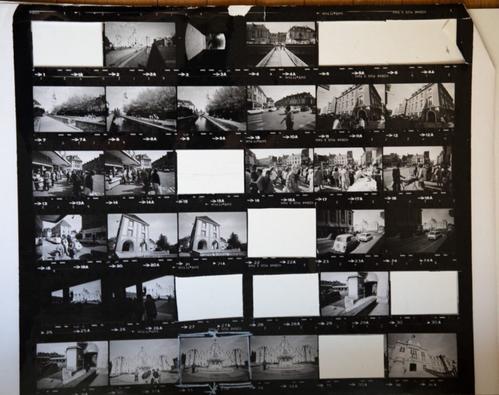 TIRAGE PHOTO argentique grande planche contact 1980 VUE DIVERS NORMANDIE 40X50cm