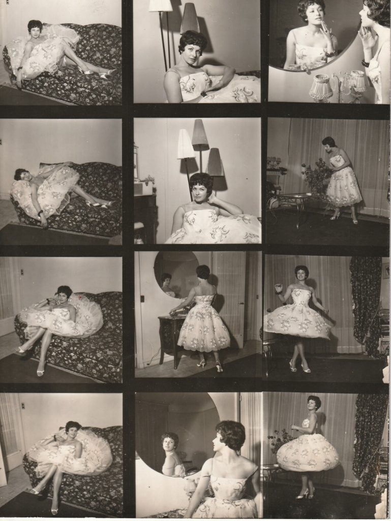 TIRAGE PHOTO Planche contact argentique 1960 PIN-UP FORMAT DES IMAGES 6X6CM