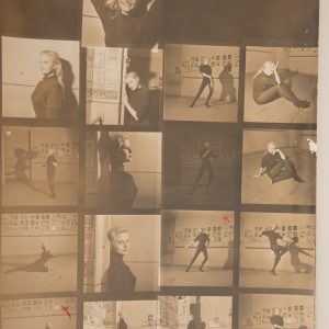 Planche contact argentique DIMITRI 1960' PIN-UP DANSEUSE DE CABARET 24X30cm