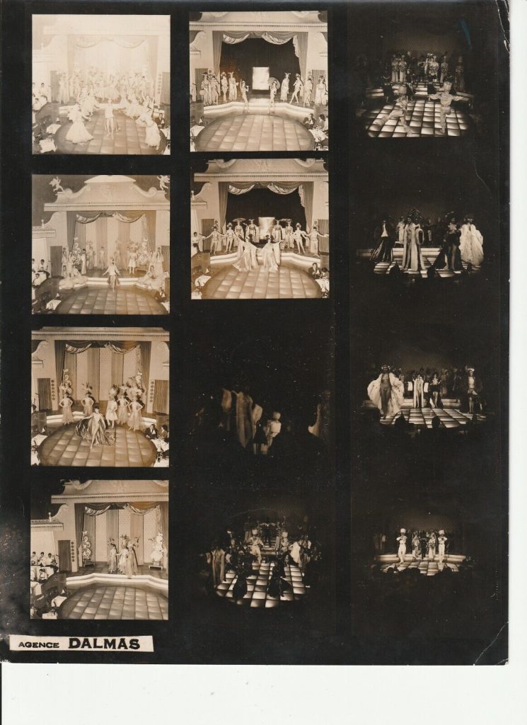 TIRAGE PHOTO argentique 1960' planche contact CABARET LA NOUVELLE EVE 21X27cm