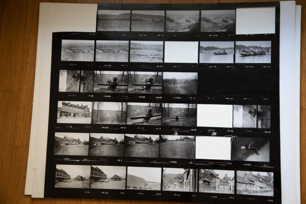 TIRAGE PHOTO argentique grande planche contact 1980 VUE DIVERS NORMANDIE 40X50cm