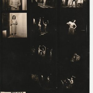 TIRAGE PHOTO	argentique 1960' planche contact 	CABARET LA BOULE BLANCHE  21X27cm