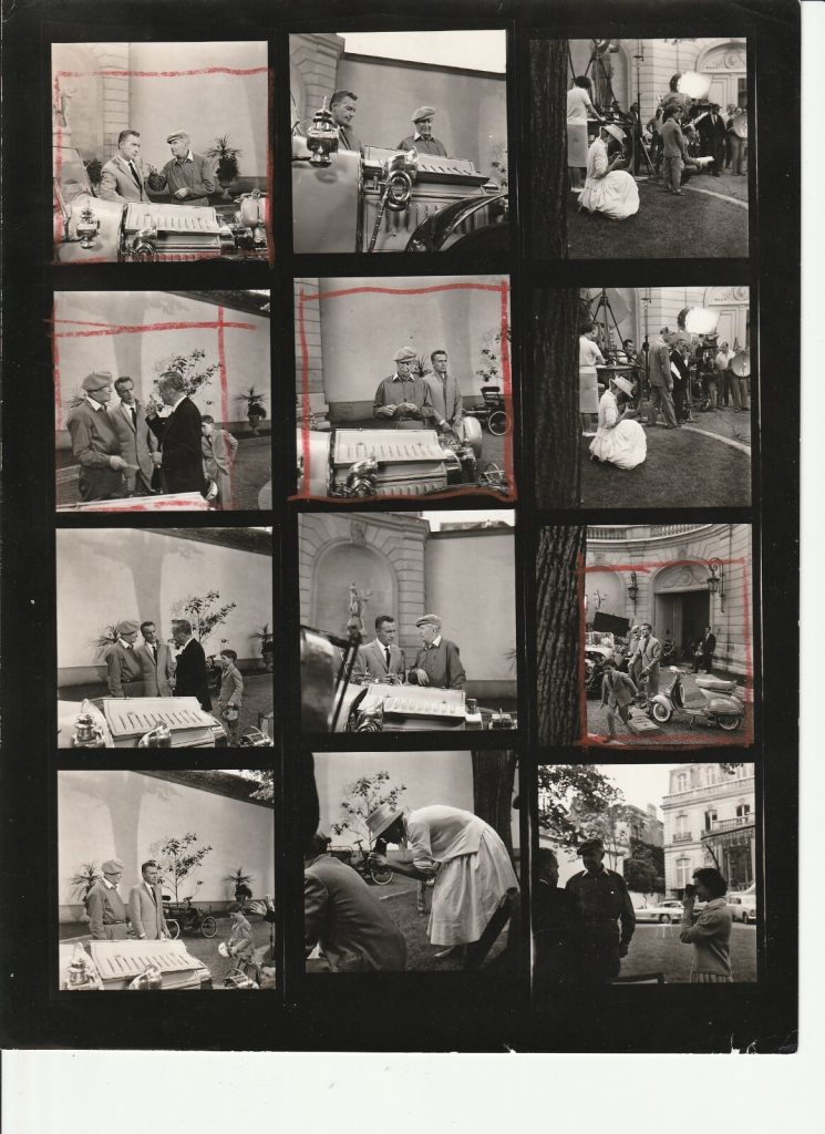 TIRAGE PHOTO	argentique 1960' planche contact  MAURICE CHEVALIER ROSANO BRADZY