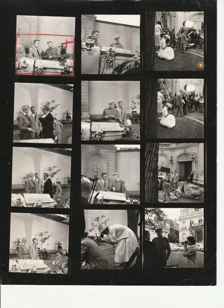 TIRAGE PHOTO	argentique 1960' planche contact  MAURICE CHEVALIER ROSANO BRADZY