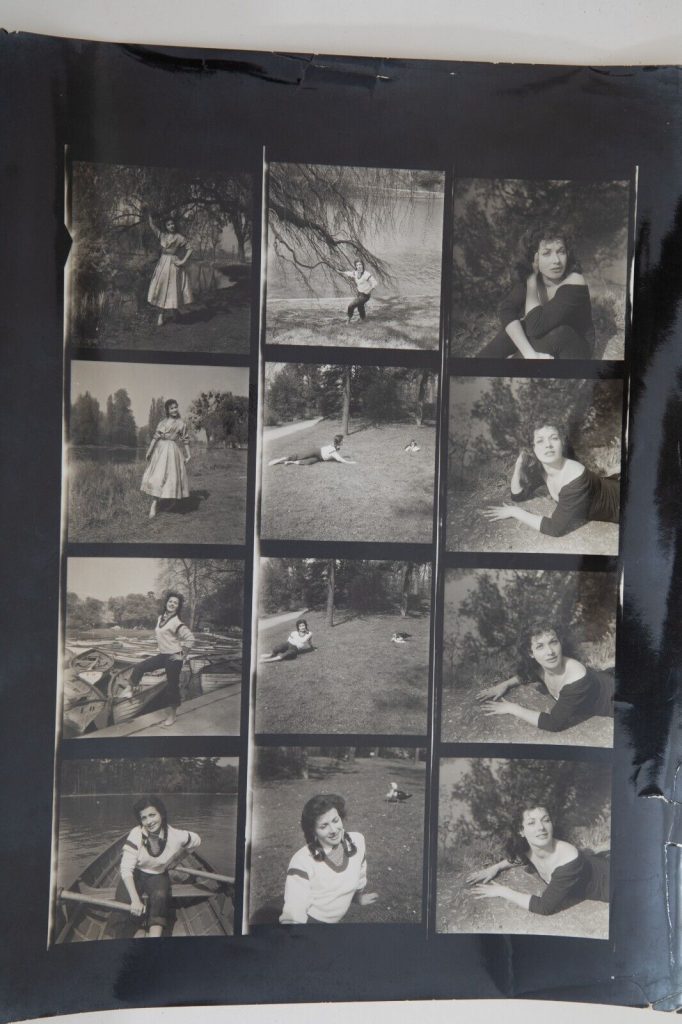 TIRAGE PHOTO Planche contact argentique 1960 PIN-UP actrice BARBARA CRUZ