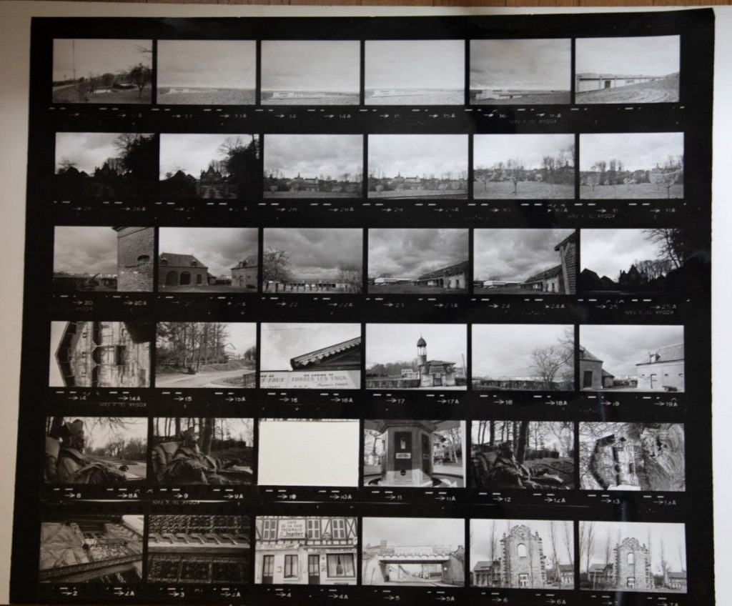 TIRAGE PHOTO argentique grande planche contact 1980 VUE DIVERS NORMANDIE 40X50cm