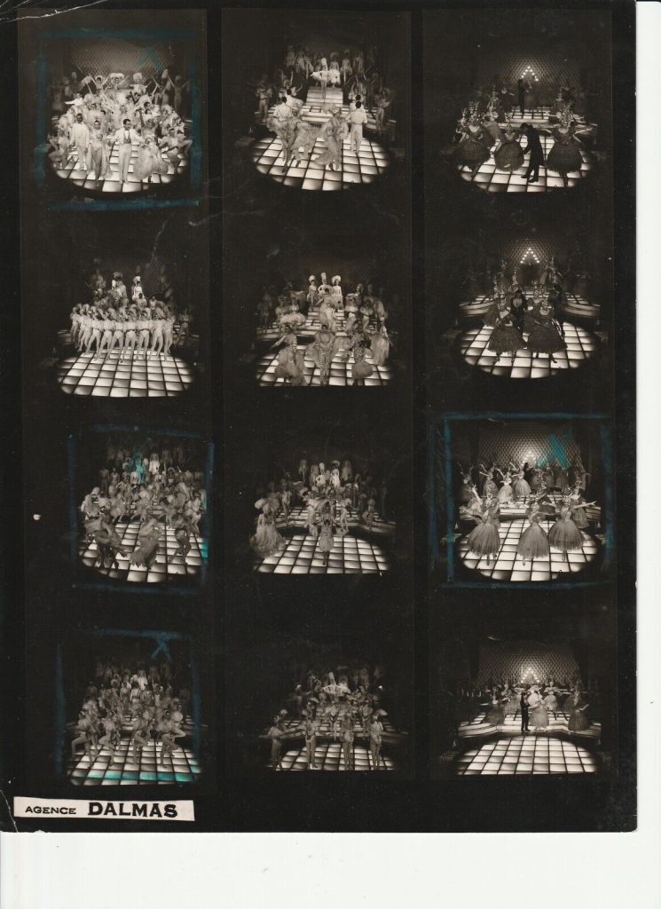 TIRAGE PHOTO argentique 1960' planche contact CABARET LA NOUVELLE EVE 21X27cm