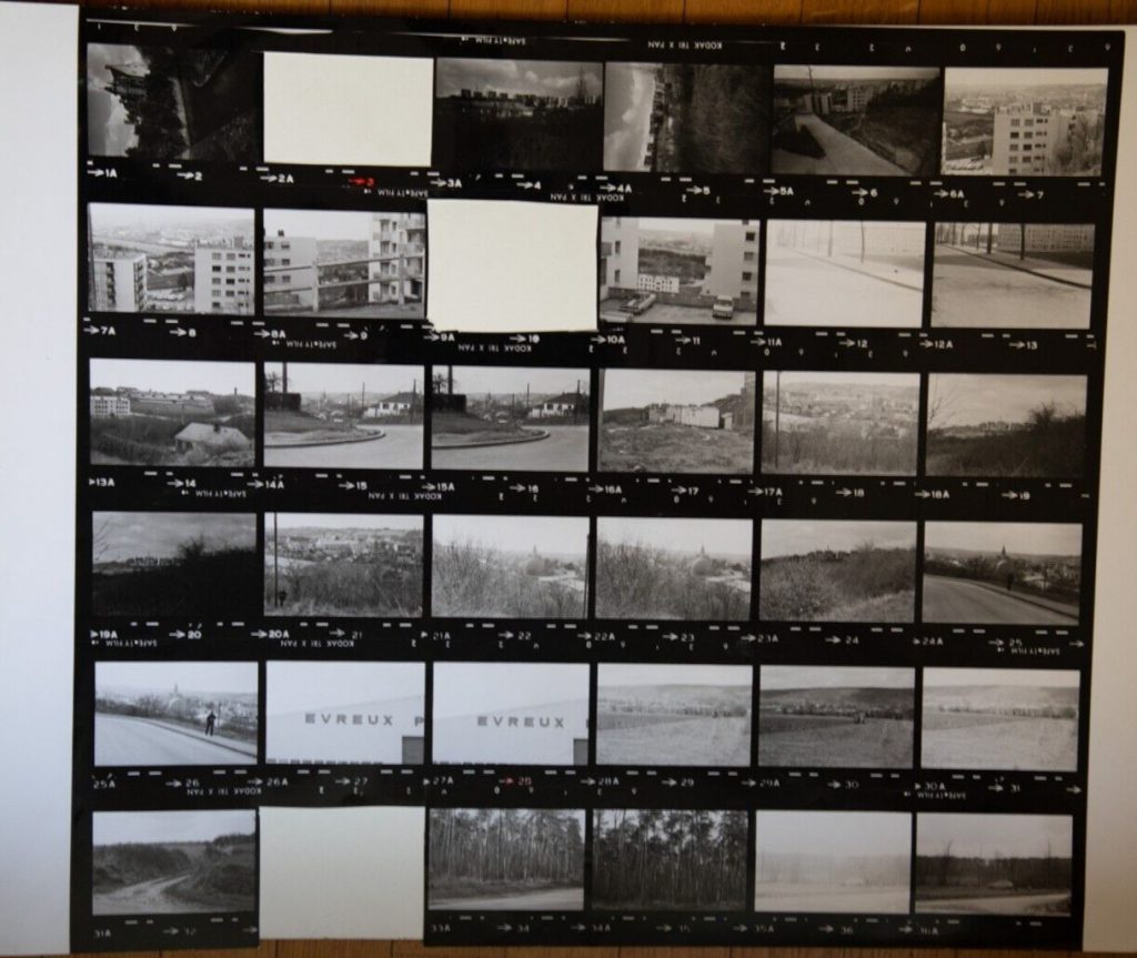 TIRAGE PHOTO argentique grande planche contact 1980 VUE DIVERS NORMANDIE 40X50cm