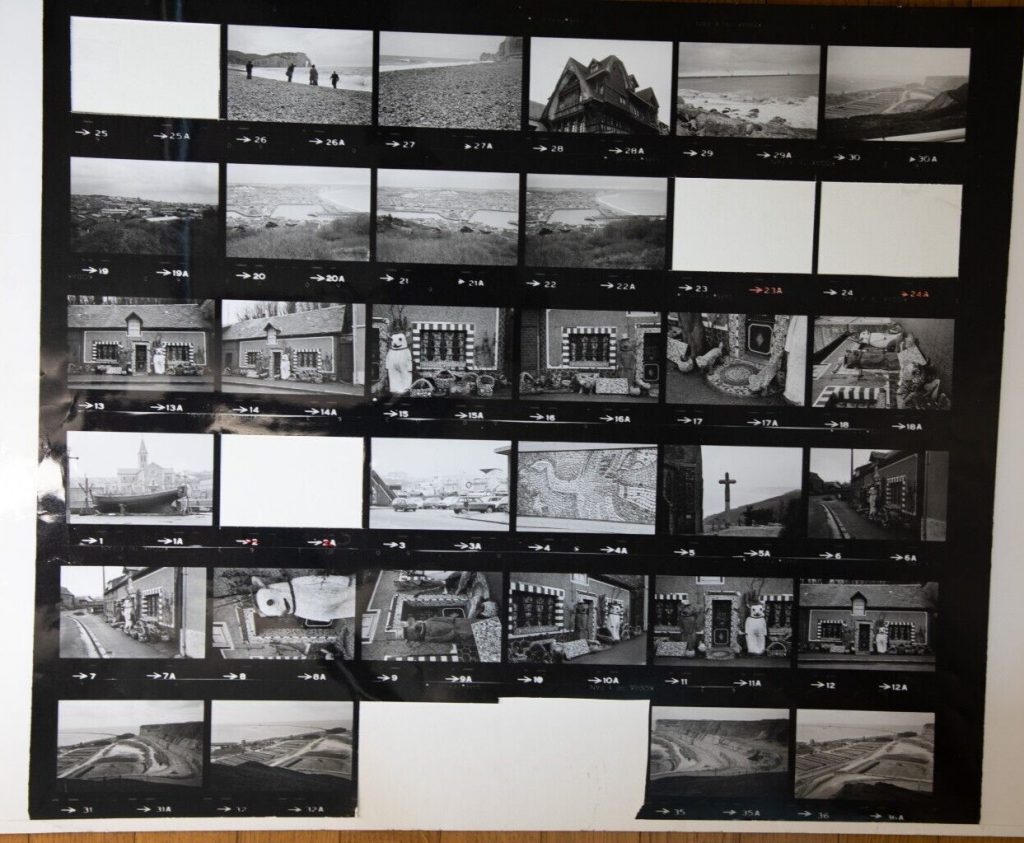 TIRAGE PHOTO argentique grande planche contact 1980 VUE DIVERS NORMANDIE 40X50cm