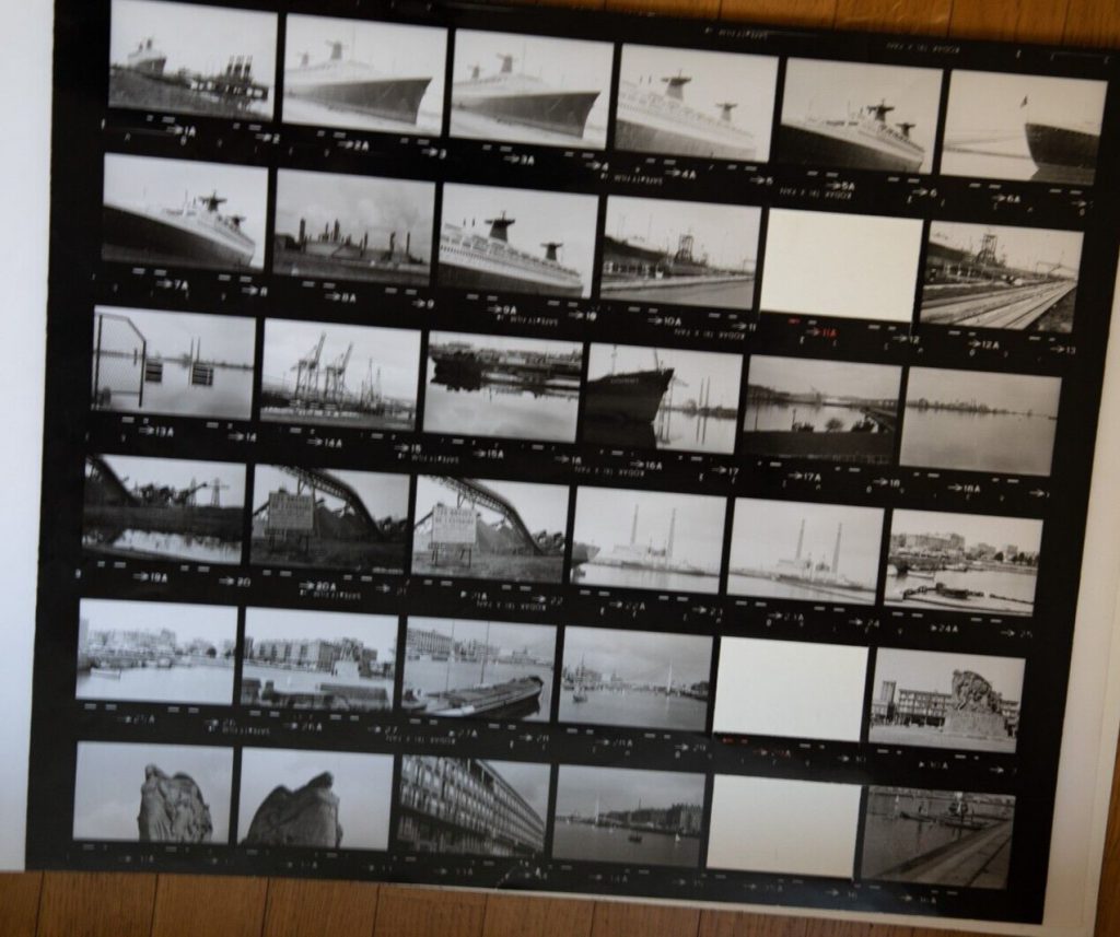 TIRAGE PHOTO argentique grande planche contact 1980 VUE DIVERS NORMANDIE 40X50cm