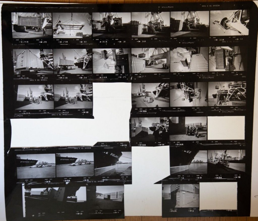 TIRAGE PHOTO argentique grande planche contact 1980 VUE DIVERS NORMANDIE 40X50cm