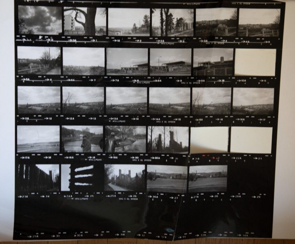 TIRAGE PHOTO argentique grande planche contact 1980 VUE DIVERS NORMANDIE 40X50cm